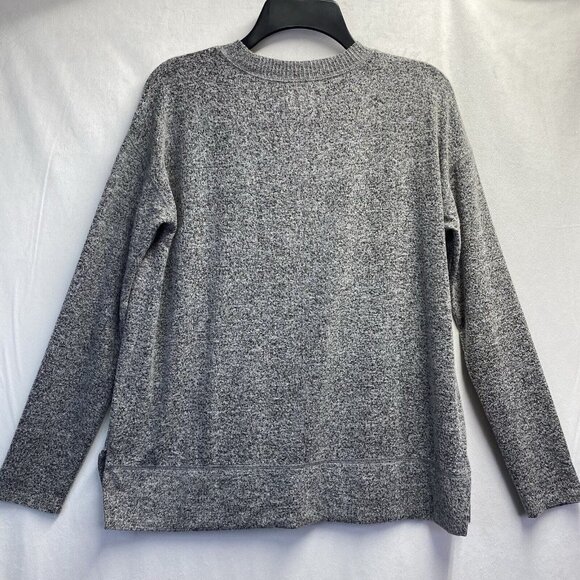 Lucky Brand Crewneck Long Sleeve Soft Knit Sweatshirt Women XS Gray Banded Hem - Picture 3 of 16